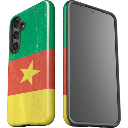 Cameroon Flag Distressed Galaxy S25 Impact Case